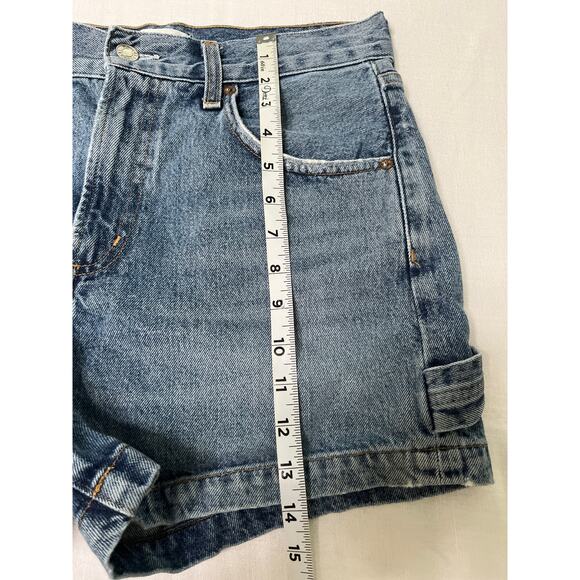 Agolde denim cargo Shorts size 26 - Picture 6 of 7